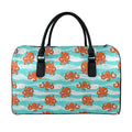 Cartoon Octopus Pattern Print Leather Duffel Bag