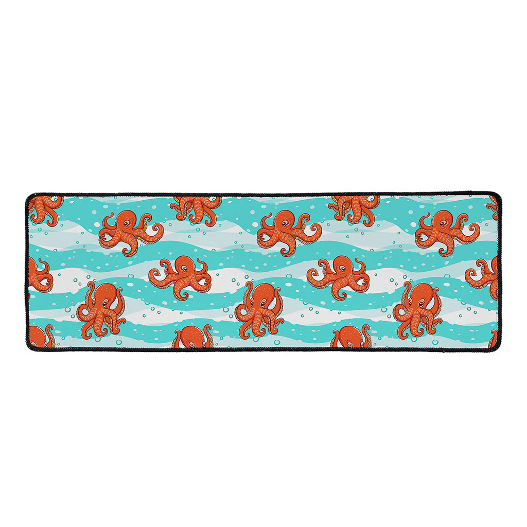 Cartoon Octopus Pattern Print Long Kitchen Mat