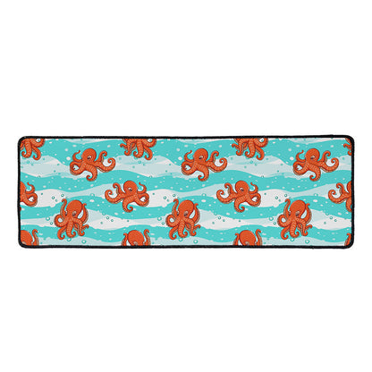 Cartoon Octopus Pattern Print Long Kitchen Mat
