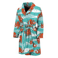 Cartoon Octopus Pattern Print Men's Bathrobe