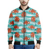 Cartoon Octopus Pattern Print Men's Bomber Jacket