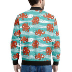 Cartoon Octopus Pattern Print Men's Bomber Jacket