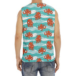 Cartoon Octopus Pattern Print Men's Fitness Tank Top