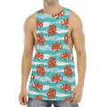 Cartoon Octopus Pattern Print Men's Muscle Tank Top