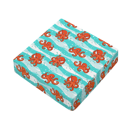 Cartoon Octopus Pattern Print Outdoor Seat Cushion Cover