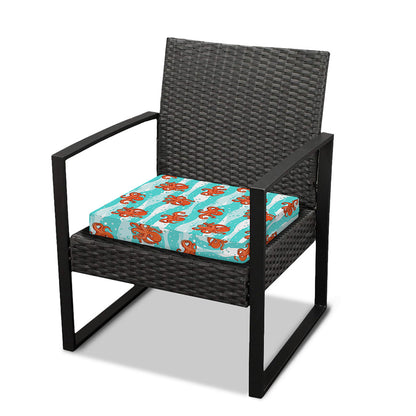 Cartoon Octopus Pattern Print Outdoor Seat Cushion Cover