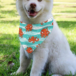 Cartoon Octopus Pattern Print Over The Collar Dog Bandana