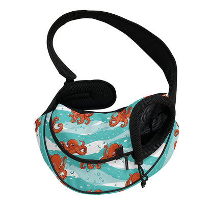 Cartoon Octopus Pattern Print Pet Sling Carrier