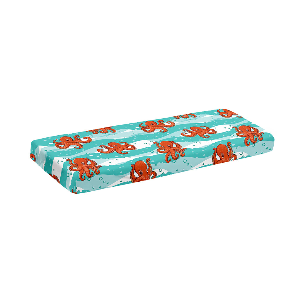 Cartoon Octopus Pattern Print Piano Keyboard Cover