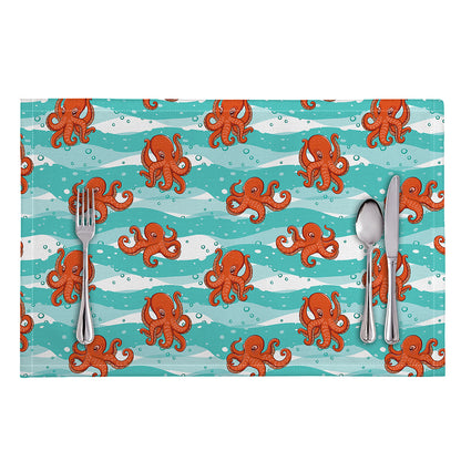Cartoon Octopus Pattern Print Placemat