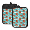 Cartoon Octopus Pattern Print Pot Holders With Pocket