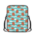 Cartoon Octopus Pattern Print Rectangular Crossbody Bag