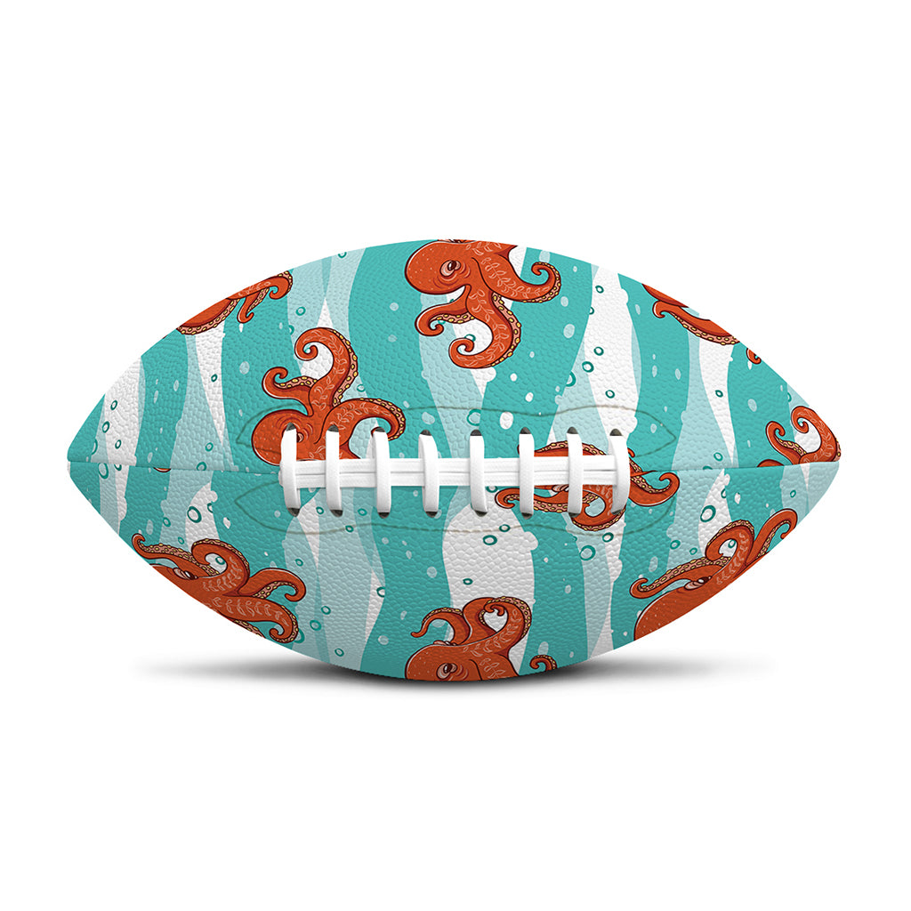 Cartoon Octopus Pattern Print Rugby Ball