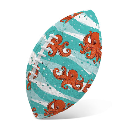Cartoon Octopus Pattern Print Rugby Ball