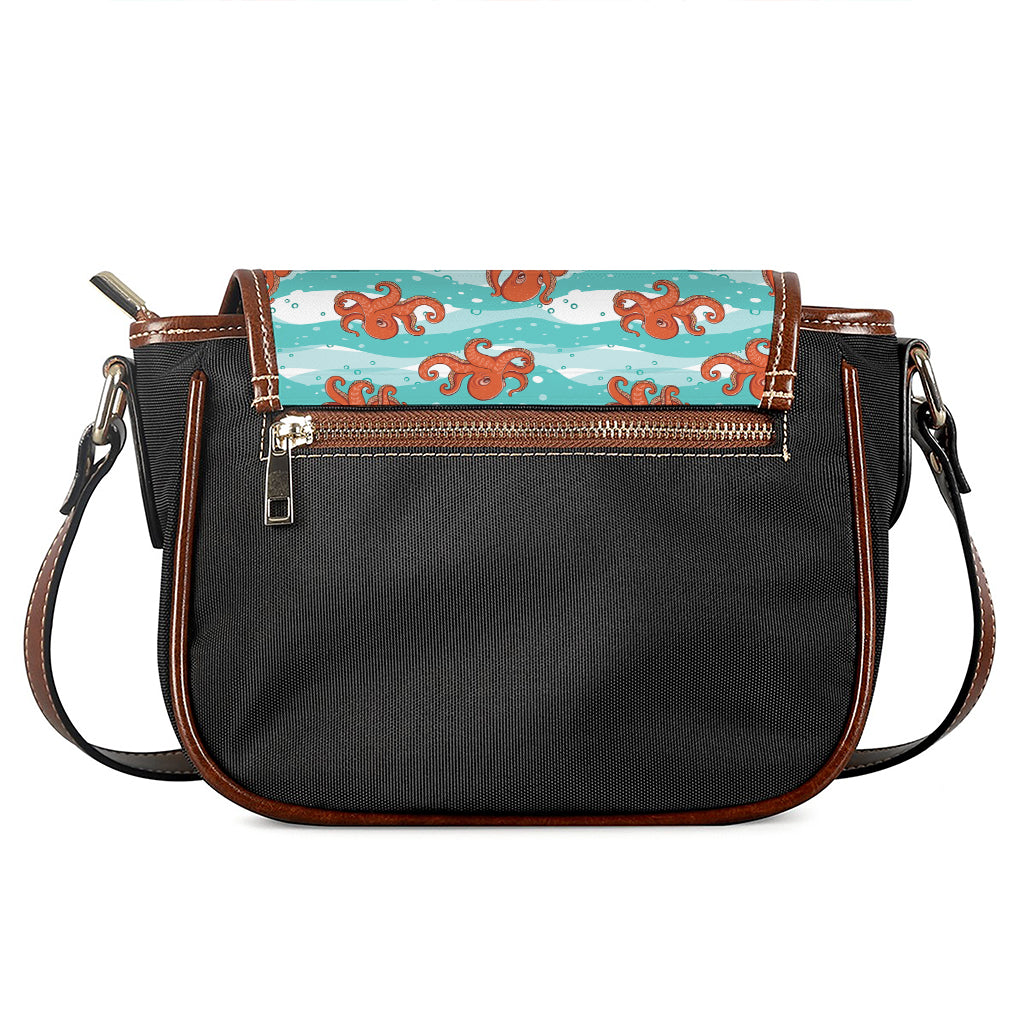 Cartoon Octopus Pattern Print Saddle Bag