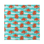 Cartoon Octopus Pattern Print Silk Bandana
