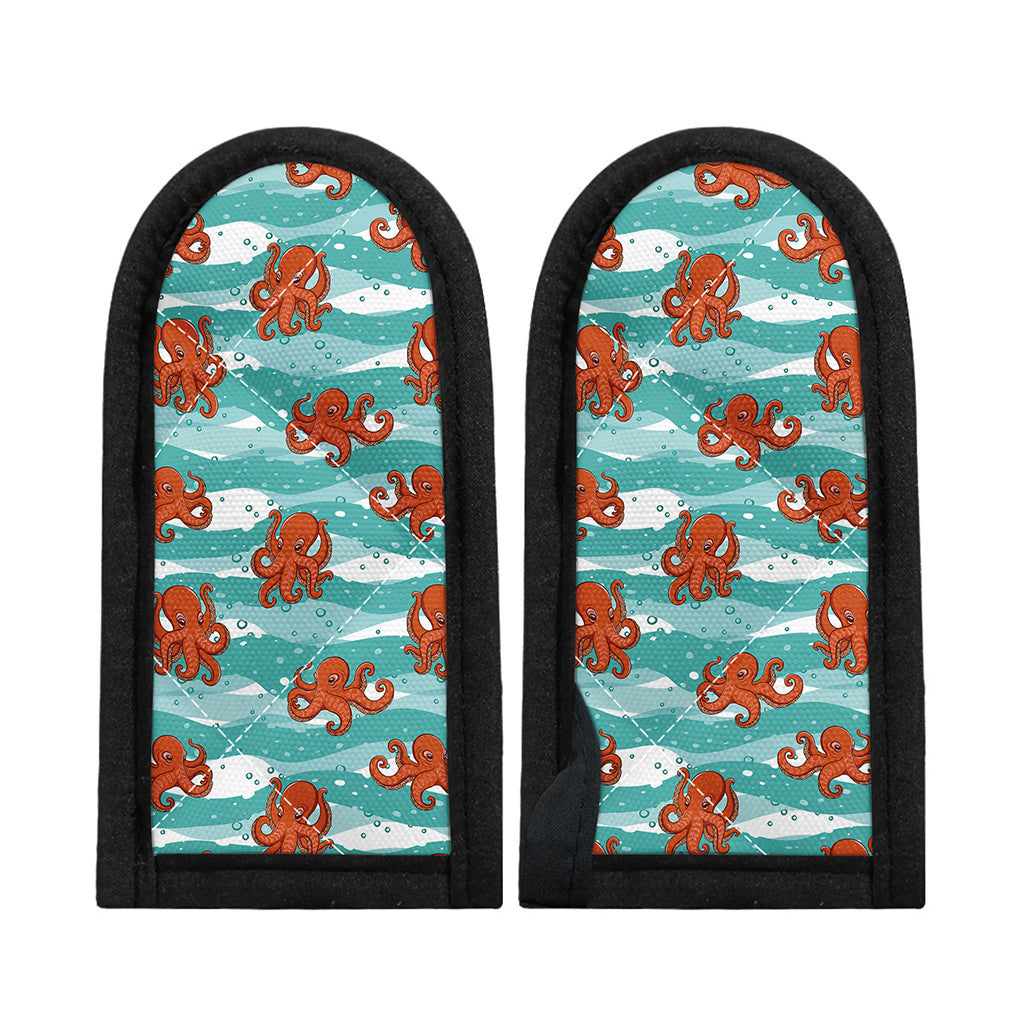 Cartoon Octopus Pattern Print Skillet Handle Cover