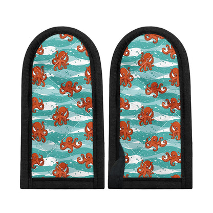Cartoon Octopus Pattern Print Skillet Handle Cover
