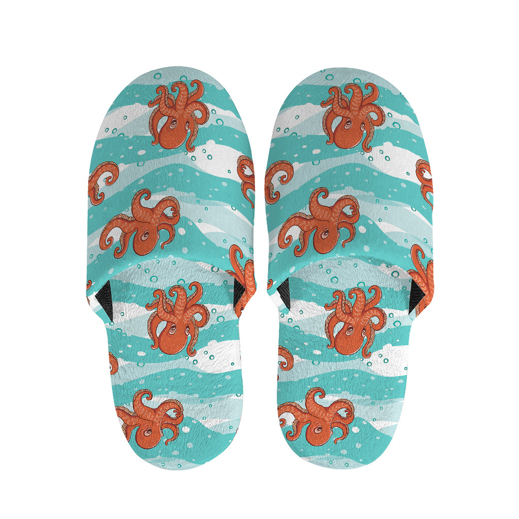Cartoon Octopus Pattern Print Slippers