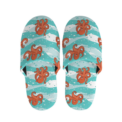 Cartoon Octopus Pattern Print Slippers