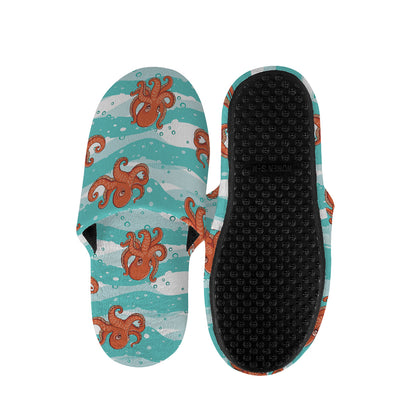 Cartoon Octopus Pattern Print Slippers