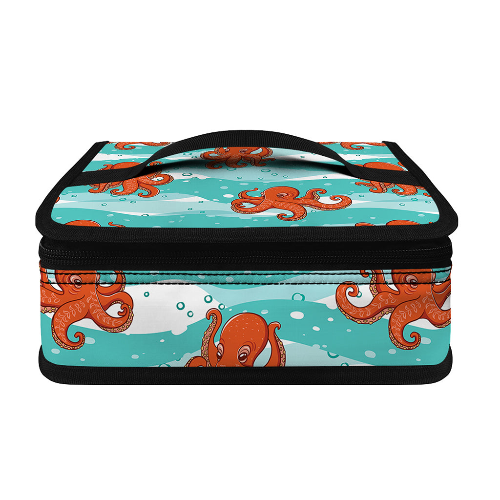 Cartoon Octopus Pattern Print Small Lunch Bag