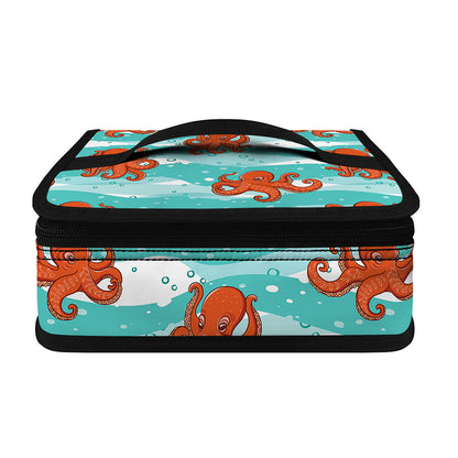Cartoon Octopus Pattern Print Small Lunch Bag