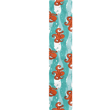 Cartoon Octopus Pattern Print Table Runner