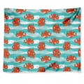 Cartoon Octopus Pattern Print Tapestry