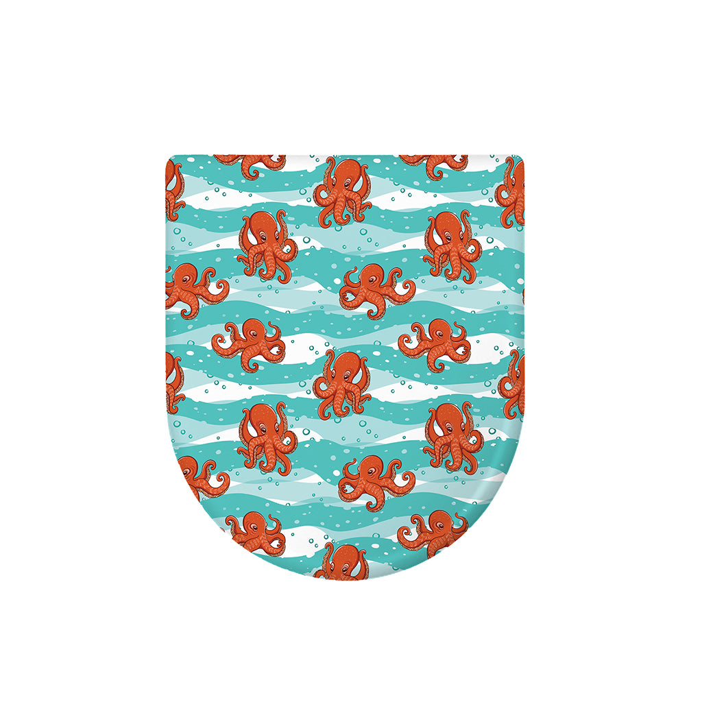 Cartoon Octopus Pattern Print Toilet Lid Cover