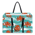 Cartoon Octopus Pattern Print Utility Tote Bag