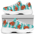 Cartoon Octopus Pattern Print White Chunky Shoes