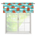 Cartoon Octopus Pattern Print Window Valance