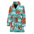 Cartoon Octopus Pattern Print Women's Bathrobe
