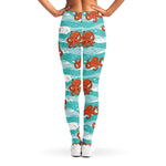 Cartoon Octopus Pattern Print Women's Leggings