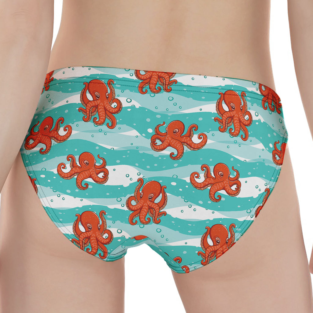 Cartoon Octopus Pattern Print Women's Panties