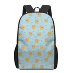 Cartoon Pomeranian Pattern Print 17 Inch Backpack