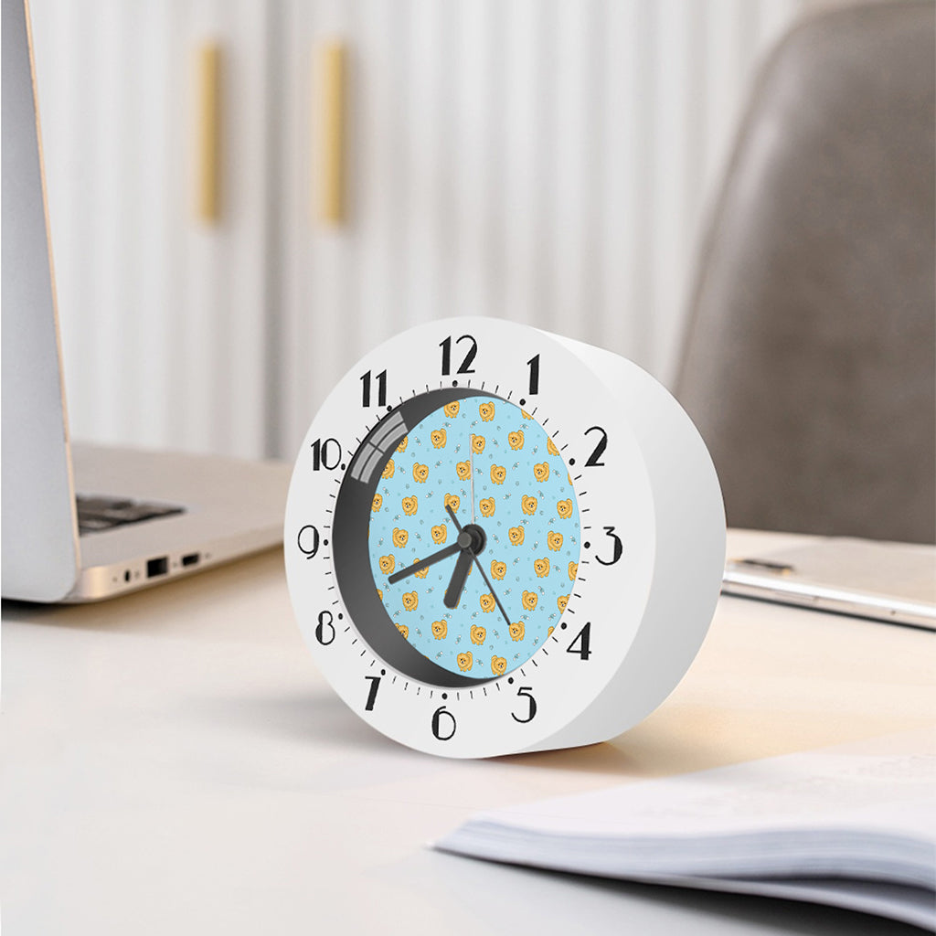 Cartoon Pomeranian Pattern Print Alarm Clock
