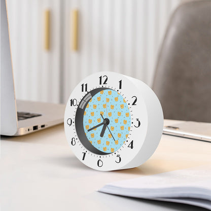 Cartoon Pomeranian Pattern Print Alarm Clock