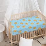 Cartoon Pomeranian Pattern Print Baby Crib Sheet