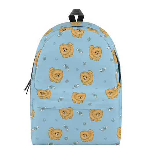 Cartoon Pomeranian Pattern Print Backpack