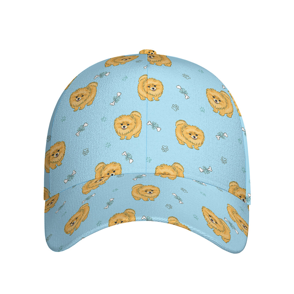 Cartoon Pomeranian Pattern Print Baseball Cap