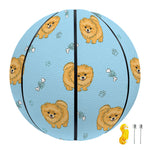 Cartoon Pomeranian Pattern Print Basketball