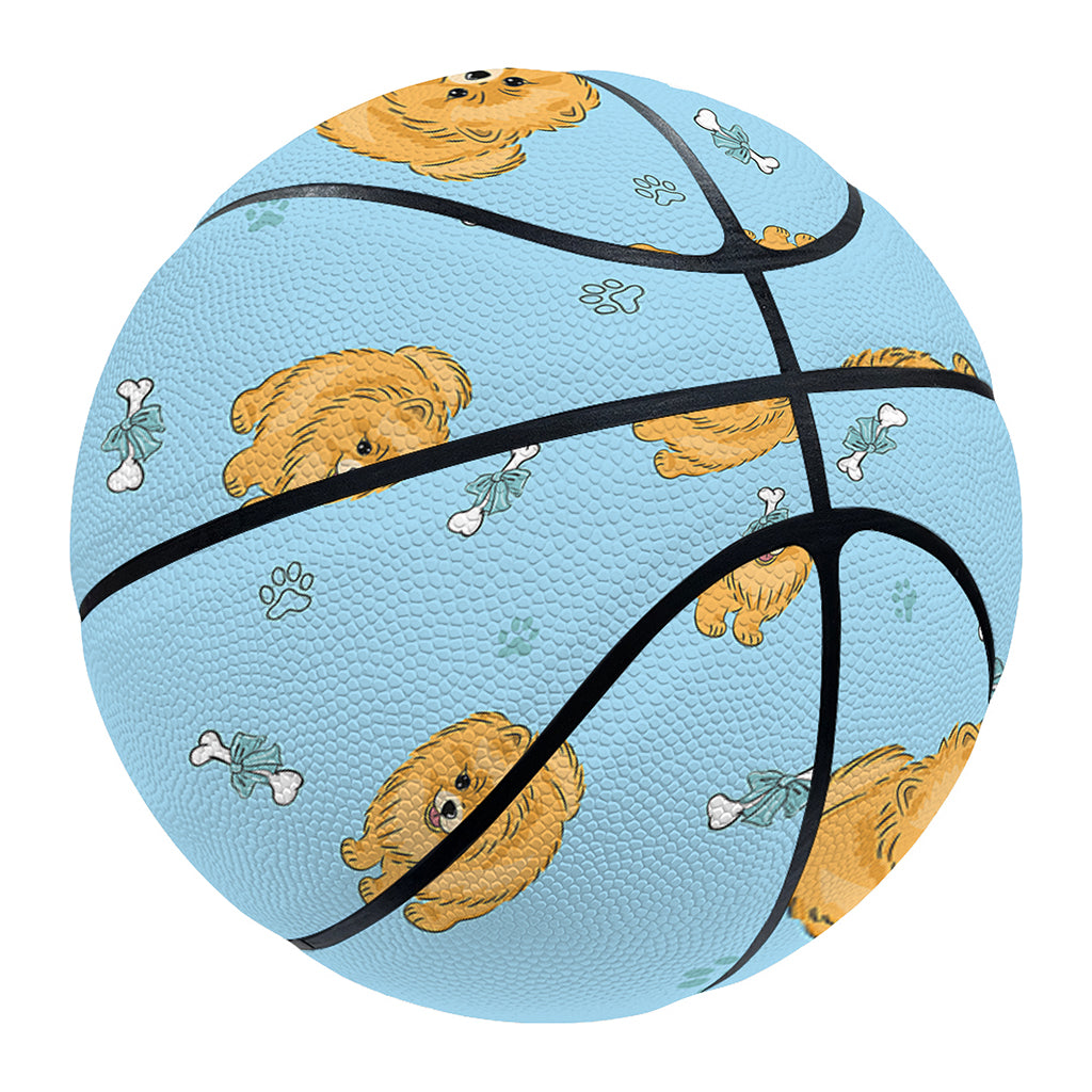 Cartoon Pomeranian Pattern Print Basketball