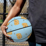 Cartoon Pomeranian Pattern Print Basketball