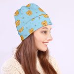 Cartoon Pomeranian Pattern Print Beanie