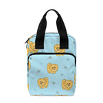 Cartoon Pomeranian Pattern Print Bible Tote Bag