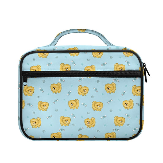 Cartoon Pomeranian Pattern Print Briefcase Bible Bag