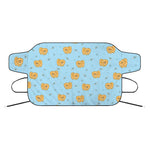 Cartoon Pomeranian Pattern Print Car Windshield Snow Cover