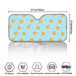 Cartoon Pomeranian Pattern Print Car Windshield Sun Shade